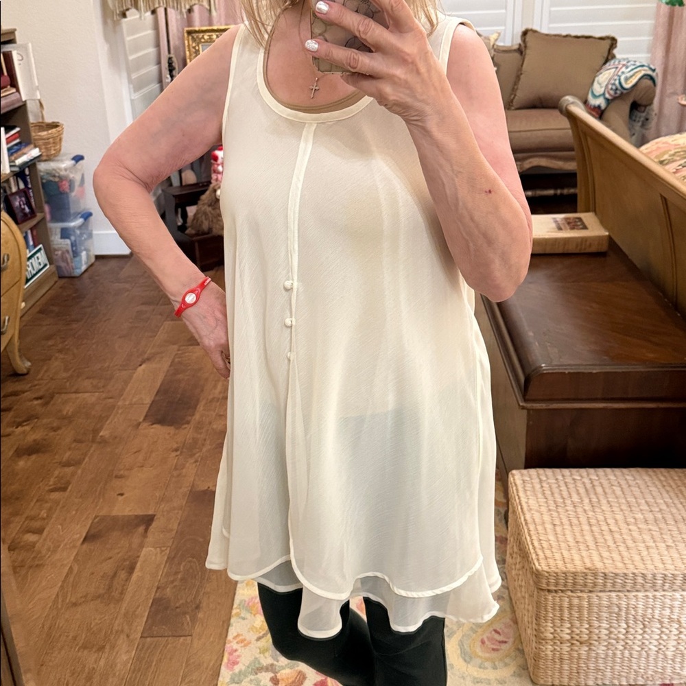 Soft Surroundings Cream tank style tunic